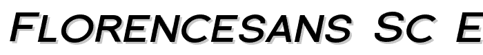 Florencesans SC Exp Bold Italic font
